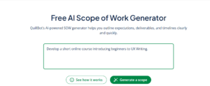 Scope of work generator prompt example