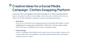 Idea generator output