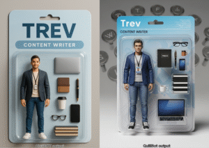 Comparison of two AI-generated "action figures"