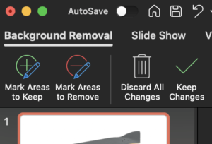 Background removal editing buttons in PowerPoint