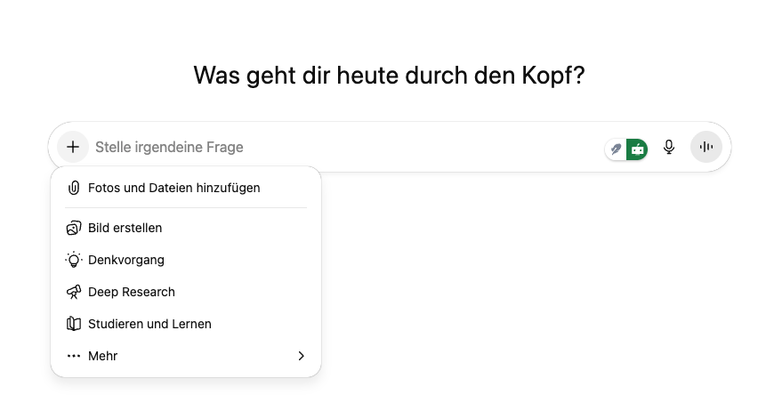 ChatGPT-Eingabefeld