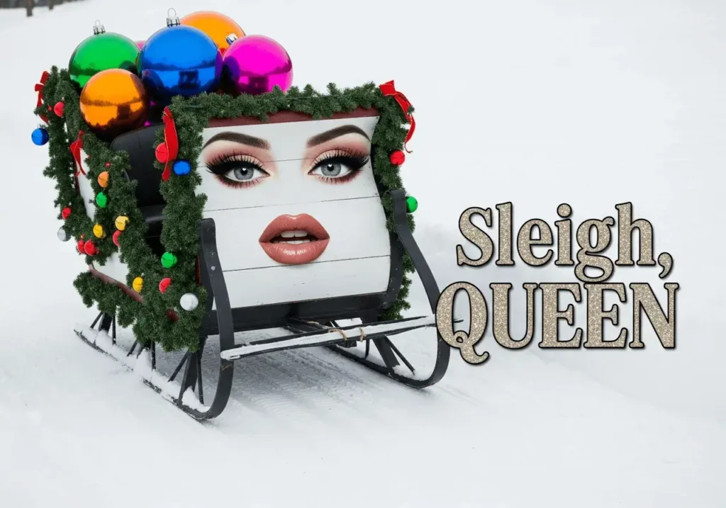 An AI-generated image of a fabulous sleigh