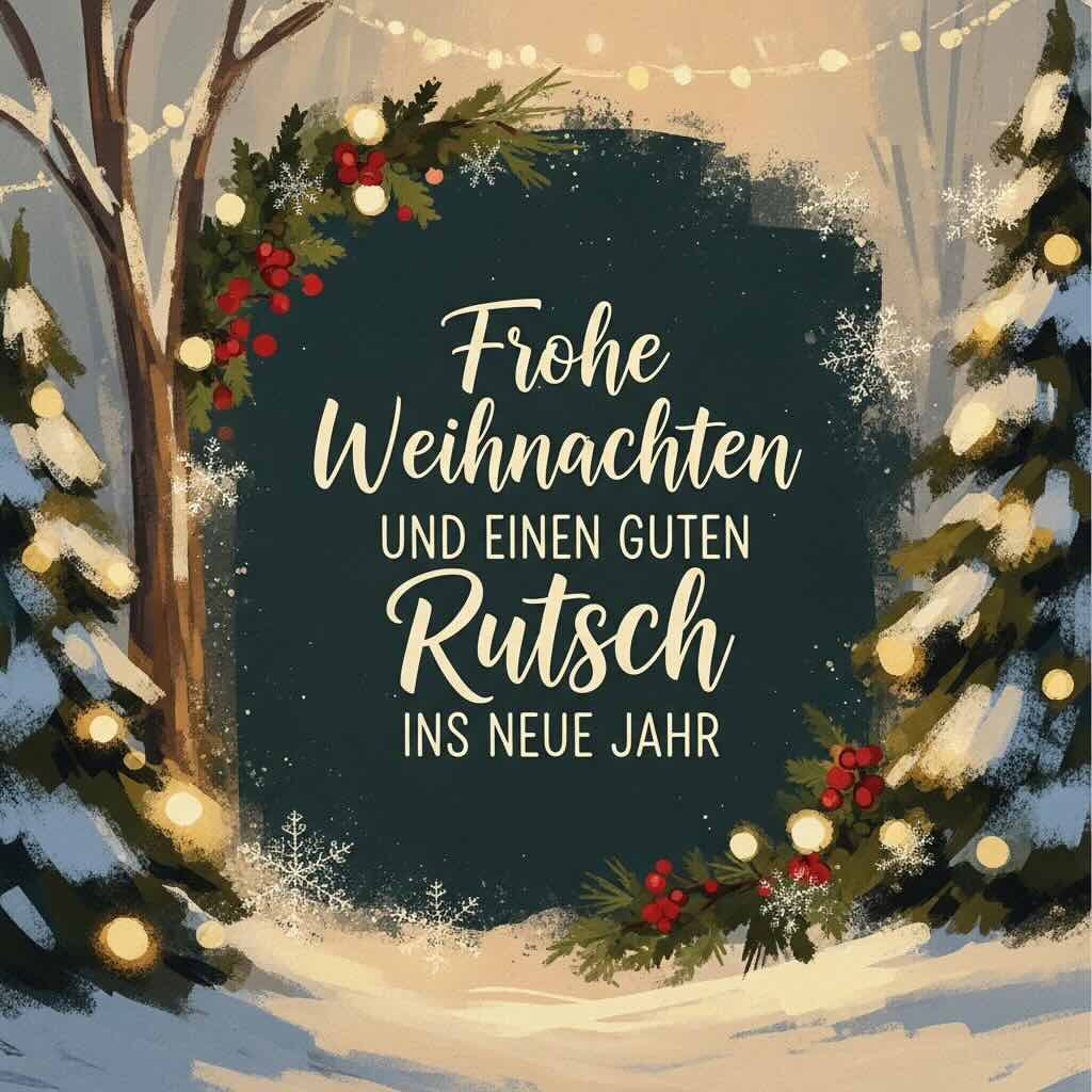 Frohe Weihnachten und einen guten Rutsch ins neue Jahr
