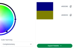 Complementary color of navy