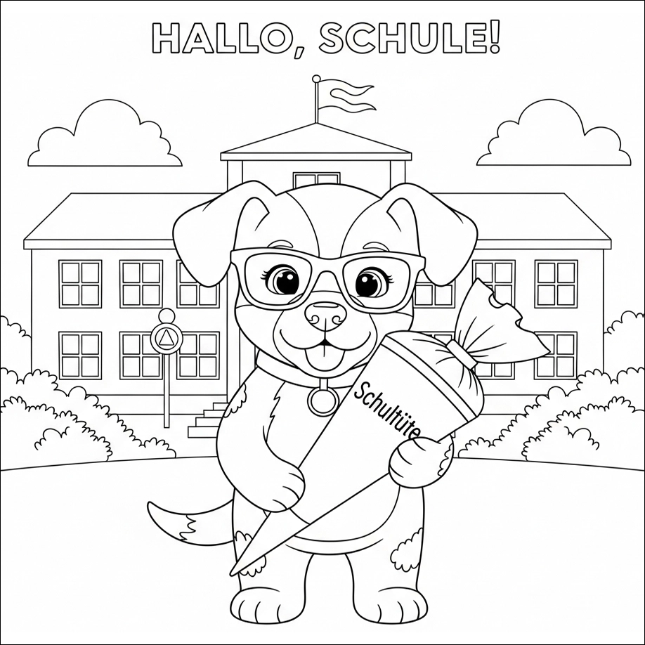 Ausmalbilder Hunde