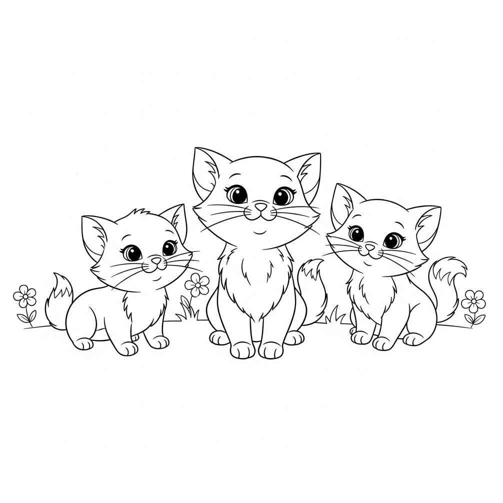 Katzen-Ausmalbild-2