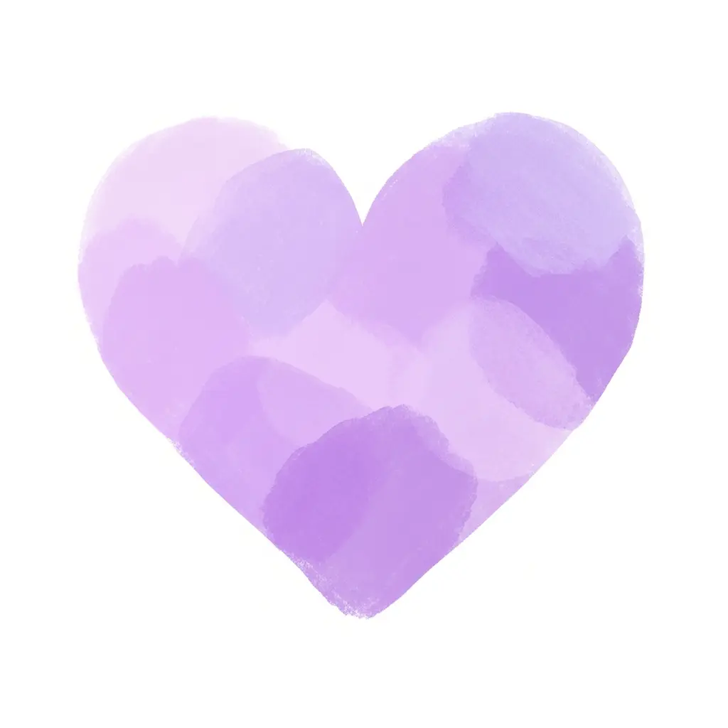 AI generated lilac heart