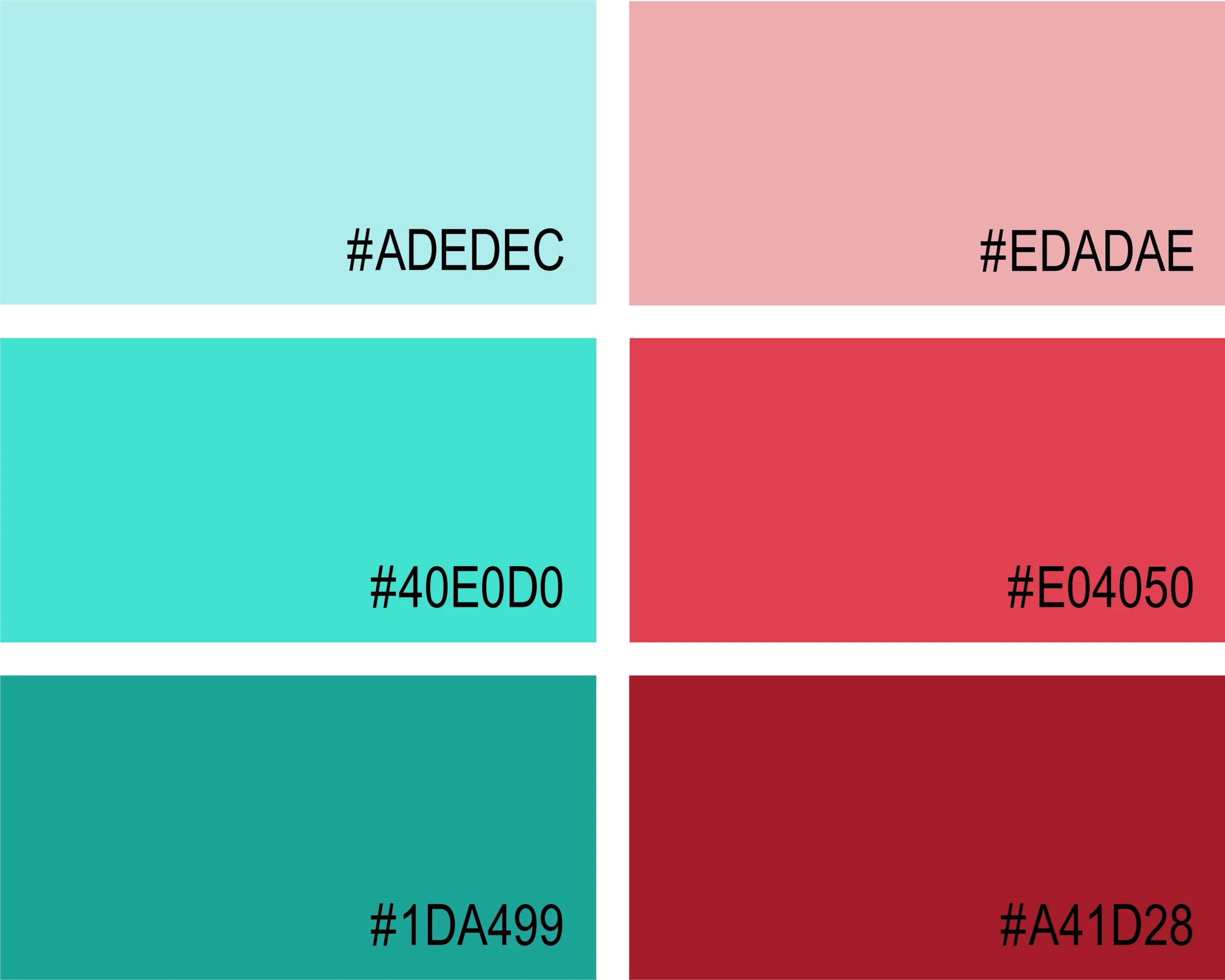 Türkis und Komplementärfarben