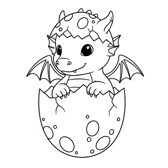 Drachen-Ausmalbild