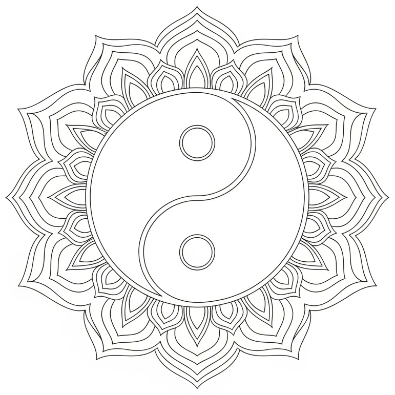Mandala-Ausmalbild