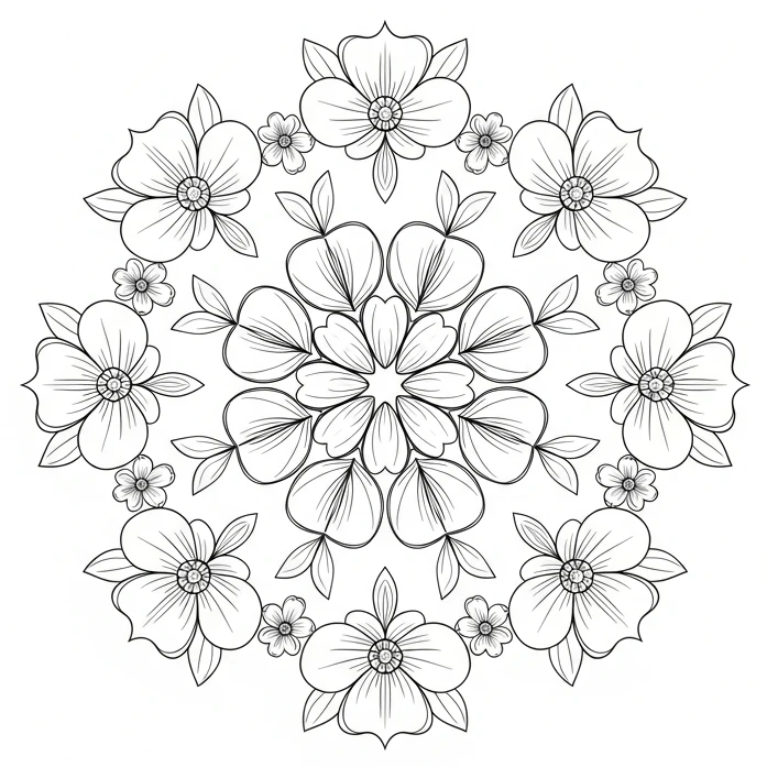 Mandala-Ausmalbild