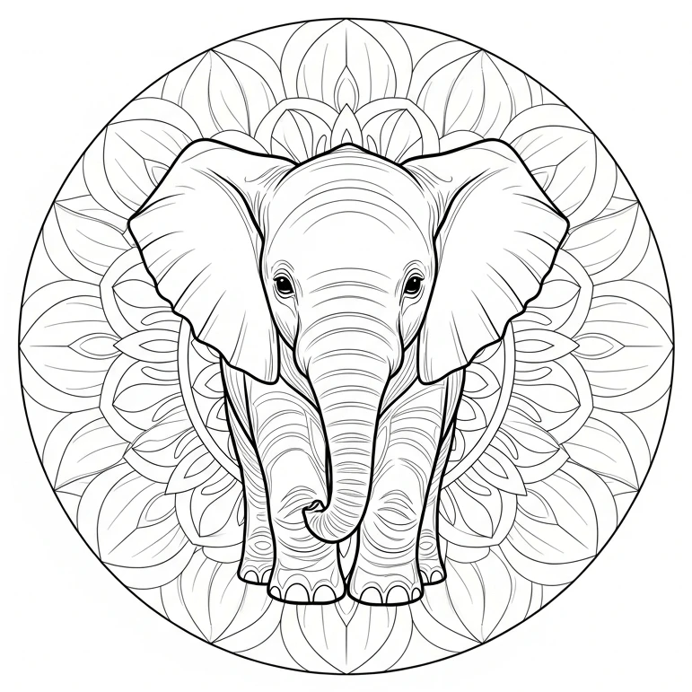 Mandala-Ausmalbild