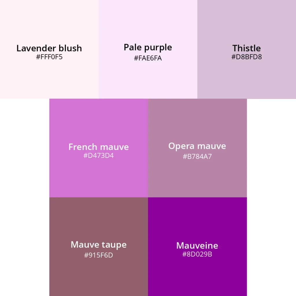 Shades of mauve