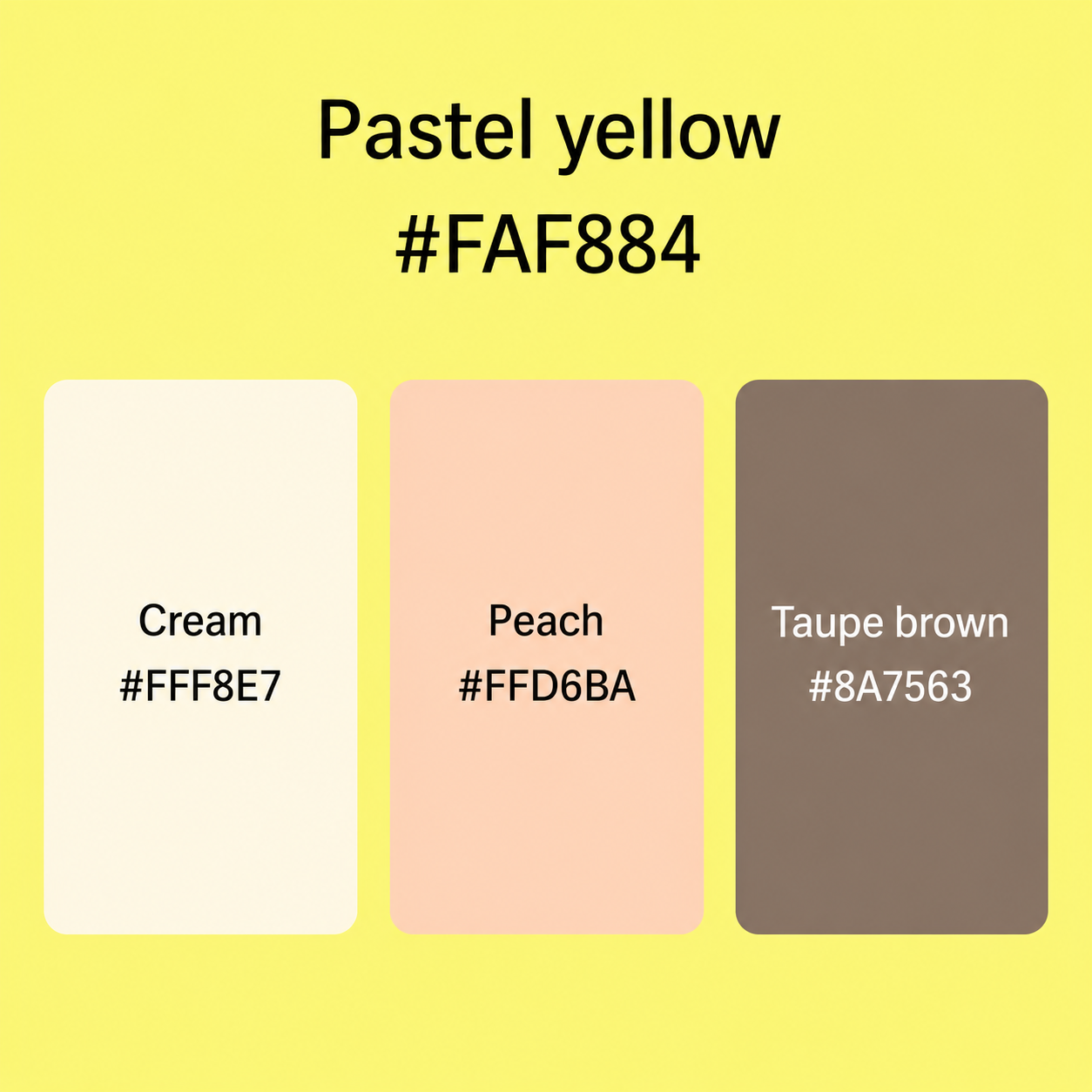 Pastel yellow color palette 1