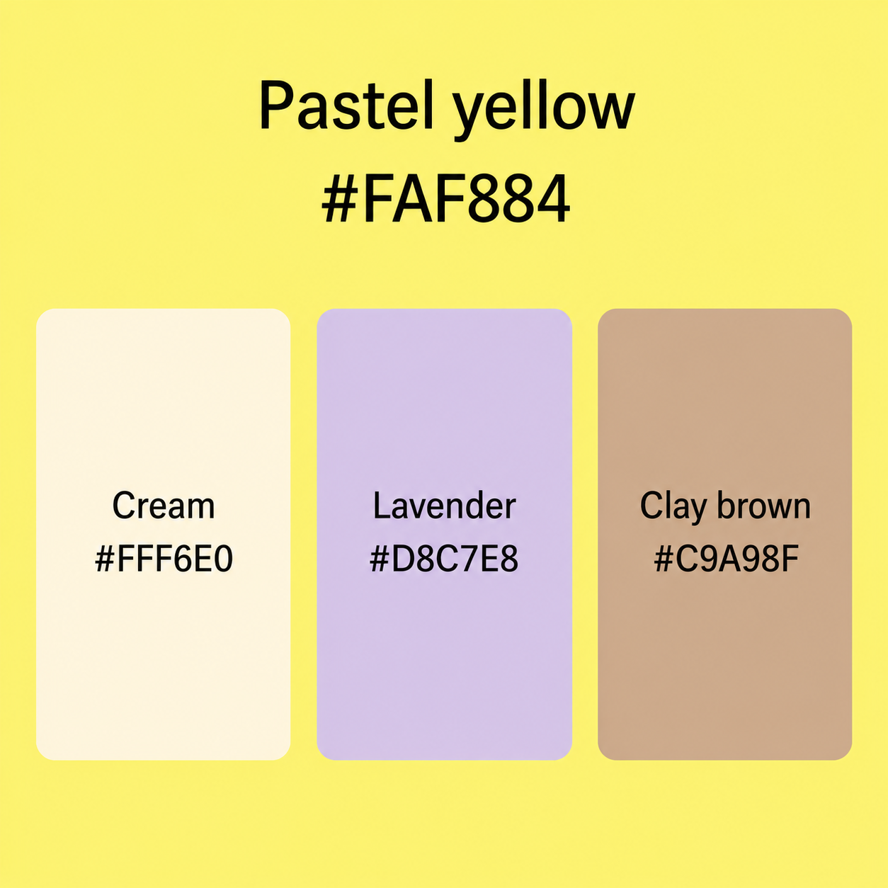 Pastel yellow color palette 3