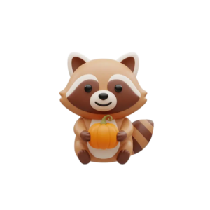 An autumn racoon emoji created with Quillbot's Emoji Generator