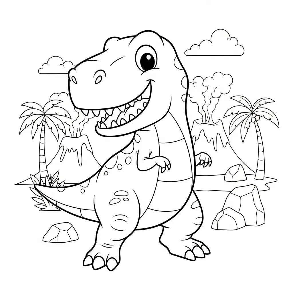 coloriage dinosaure t rex
