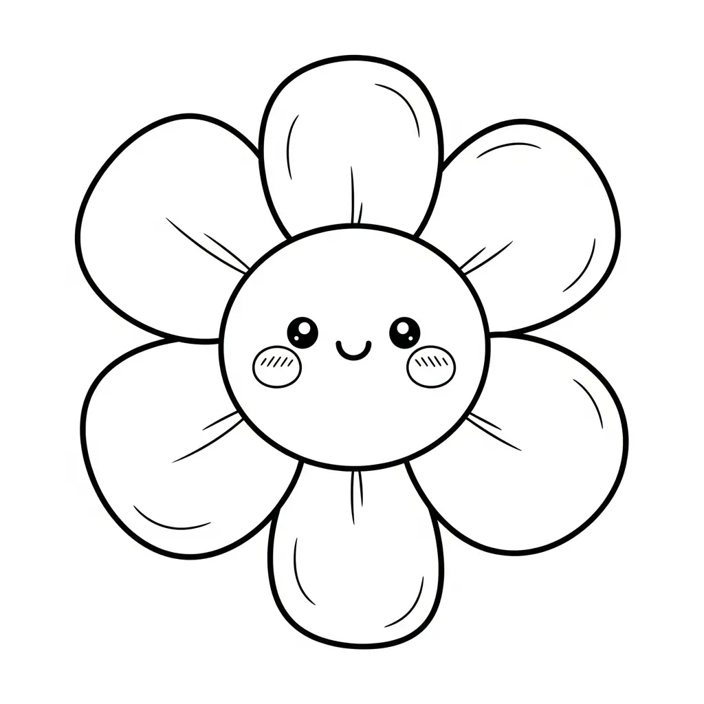 coloriage fleurs simple enfant