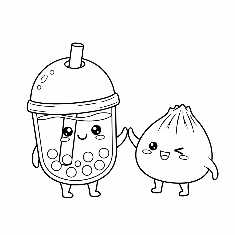 Bubble Tea mit Gyoza